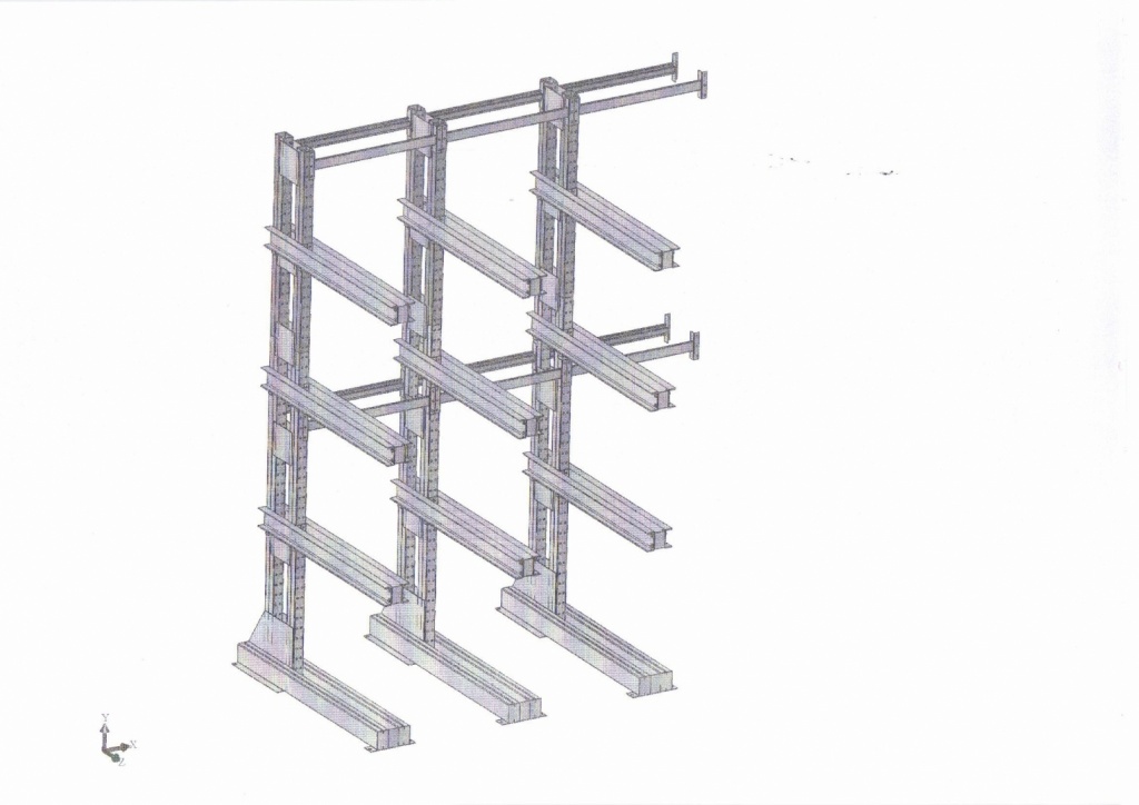 Схема консольных стеллажей Схема консольных стеллажей